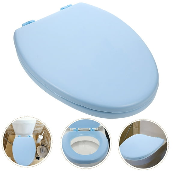 PENIKOKO Vintage Blue Foam Toilet Seat Cover Pad 1Set for Cushioned Seating Experience