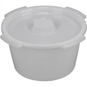 DMI Universal Plastic Bucket Toilet with Lid and Side Handles, Bedside Commode Bucket Replacement, Pail with Lid, 7 qt.