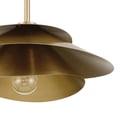 thumbnail image 4 of Hunter - Hiro 1-light Alturas Gold, Medium Size Pendant Light, Dimmable, Modern Style, Cone Shaped, for Bedrooms, Dining, Living Rooms - 48156, 4 of 8