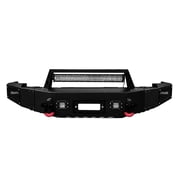 Vijay Compatible with 2007-2008-2009-2010-2011-2012-2013 Chevrolet Silverado 1500 Front and Rear Bumper with Winch Seat and Spotlights and D-Rings