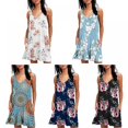 thumbnail image 5 of CNKOO Robes d'Été pour Femmes / Robe de Soleil / Robe Bohème pour Femmes / Longue Robe Fluide / Jolies Robes d'Été Robe d'Été Boho pour Femmes Robe Longue Bohème 2021 Été Soleil, 5 of 5