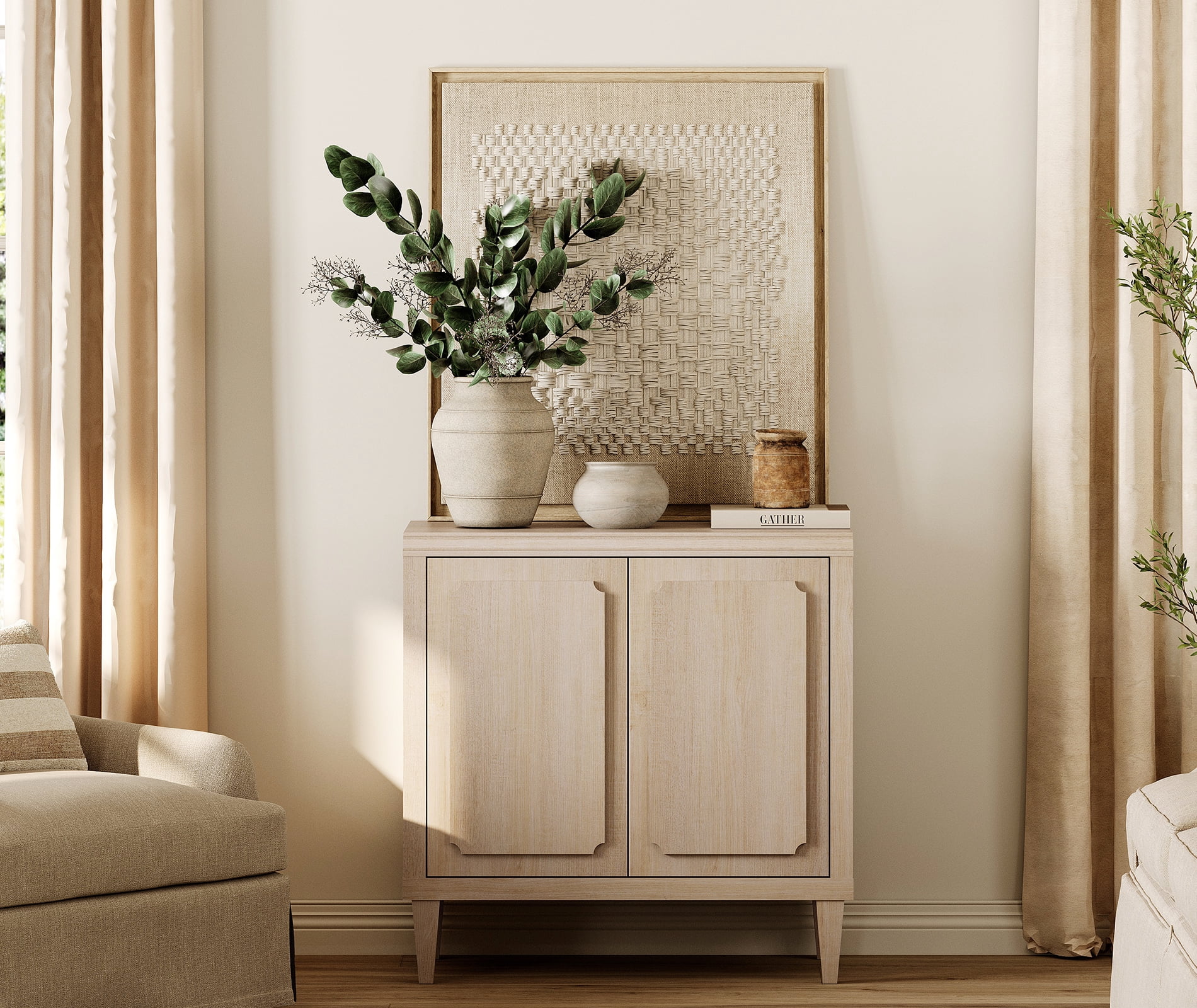 WAMPAT Mid Century Modern Sideboard Buffet Cabinet with Storage