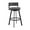 Gray, variant on Roman 26" Gray Faux Leather and Black Metal Swivel Bar Stool