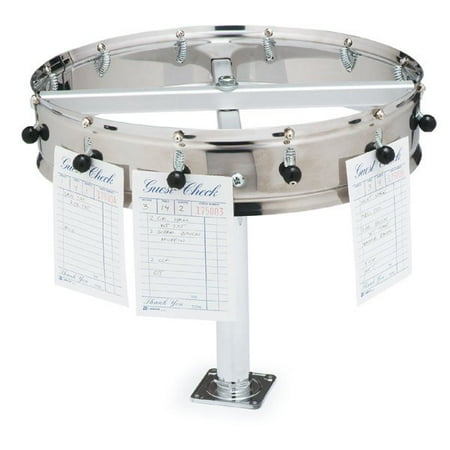 Carlisle 3812CM 12" Stainless Steel 12 Clip Counter Mounted Order Wheel Ticket Holder