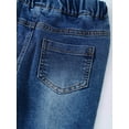 thumbnail image 7 of TiaoBug Kids Girls Denim Bell Bottom Trousers Slim Fit Flared Jeans Jeggings Elastic Waist Pants Blue 15-16, 7 of 7
