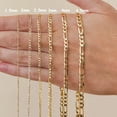 thumbnail image 2 of 10K Yellow Gold Solid Figaro Link Necklace Chains 2.5MM - 8MM, 16" - 30", Gold Chain for Men & Women, 100% Real 10K Gold, Next Level Jewelry, 2 of 4