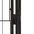 thumbnail image 3 of vidaXL Dog Playpen 4 Panels Black 100x50 cm Powder-coated Steel, 3 of 4