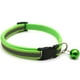 thumbnail image 1 of Collar reflectante de 2 piezas para gatos con cascabel, collar de seguridad ajustable para cachorros o gatitos recién nacidos, color verde., 1 of 5
