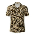 thumbnail image 2 of Daiia Leopard Print Pattern Men’s Polo Shirts,Solid Deck Shirt,Classic Fit, Breathable Cotton Polo for Casual and Sport Wear-Large, 2 of 7