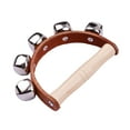 thumbnail image 5 of Handbell Hand Bells with 5pcs Jingle Bells Wood Handle Musical Instrument Toy for Music Class, 5 of 6