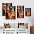 thumbnail image 4 of Designart Alien Face With Flowers 4Hexagon Canvas Wall Art, 4 of 5