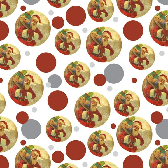 Christmas Holiday Retro Antique Santa Route Premium Gift Wrap Wrapping Paper Roll