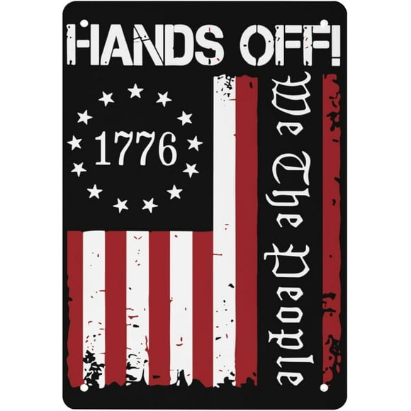 Hands Off Protest We The People Vintage Sign Wall Decor For Outhouse