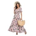 thumbnail image 1 of Vestido vintage con estampado floral Maxi Boho Pale Dogwood 2XL, 1 of 5
