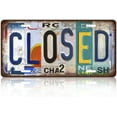 thumbnail image 2 of Open Signs For Business Open Closed Sign advertisement for business License Plate for Businesses Stores Restaurants Bars 12 x 6 Inches, 2 of 5