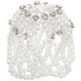 thumbnail image 1 of MasteelfCA Couvre-Chignon Élastique au Crochet Snood Strass Perle Ballet pour Performance de Danse (AB), 1 of 8