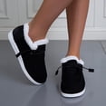 thumbnail image 3 of Women's Winter Warm Wendy Shoes,Comfort Cotton Lined Ankle Lightweight Non-slip Moccasins Canvas Flat Snow Boots, 3 of 8