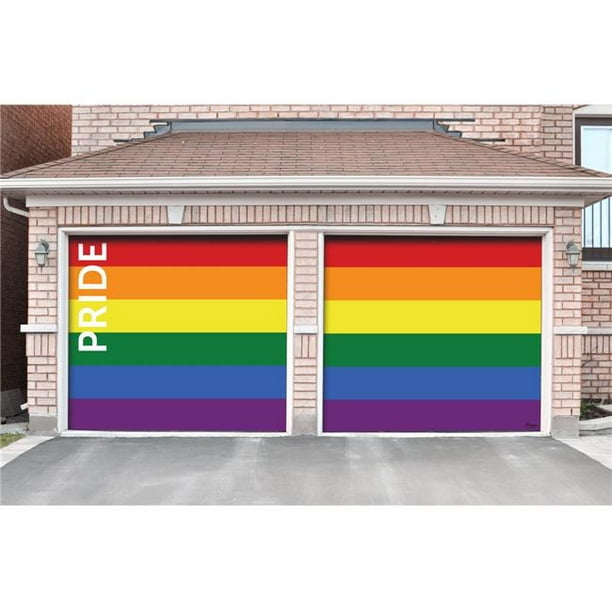 My Door Decor 285901PRDE-002 7 x 8 ft. Pride Text Outdoor LGBT Door ...