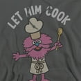 thumbnail image 2 of Sesame Street Gonger Let Him Cook Adult Pull-Over Hoodie, Charcoal, Small, 2 of 5