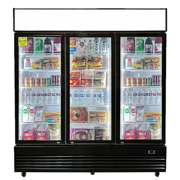 64 in. Three Glass Door Commercial Merchandiser Refrigerator 49.8 Cu.Ft. NSF Commercial Refrigerator Cooler