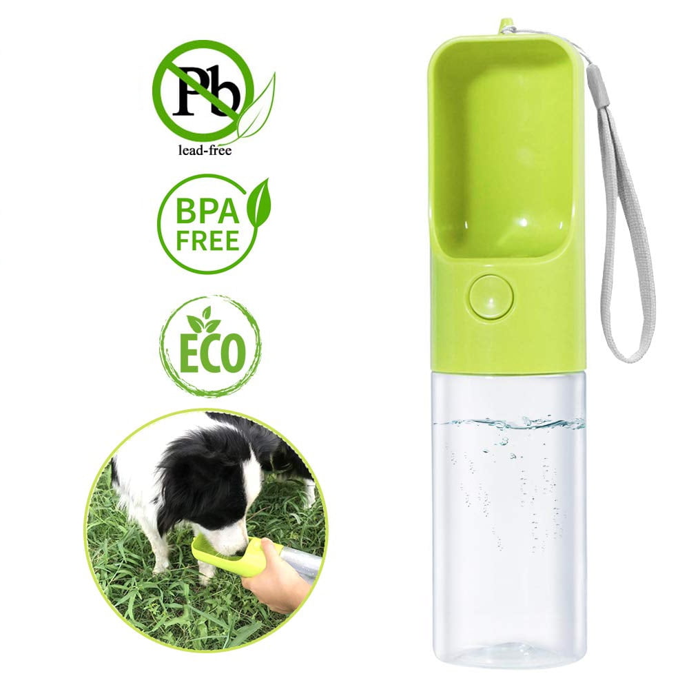 GLiving Dog Water Bottle for Walking, Portable Water Bottle with Bowl