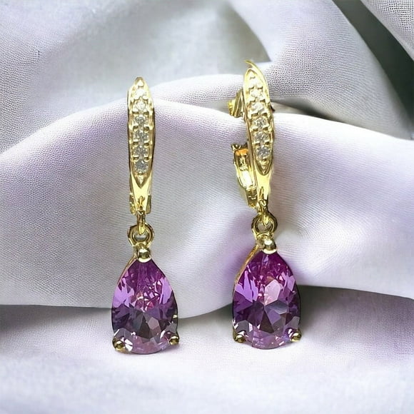 Color Change Alexandrite Gemstone Earrings 925 Sterling Silver Vermeil , June Birthstone Earring