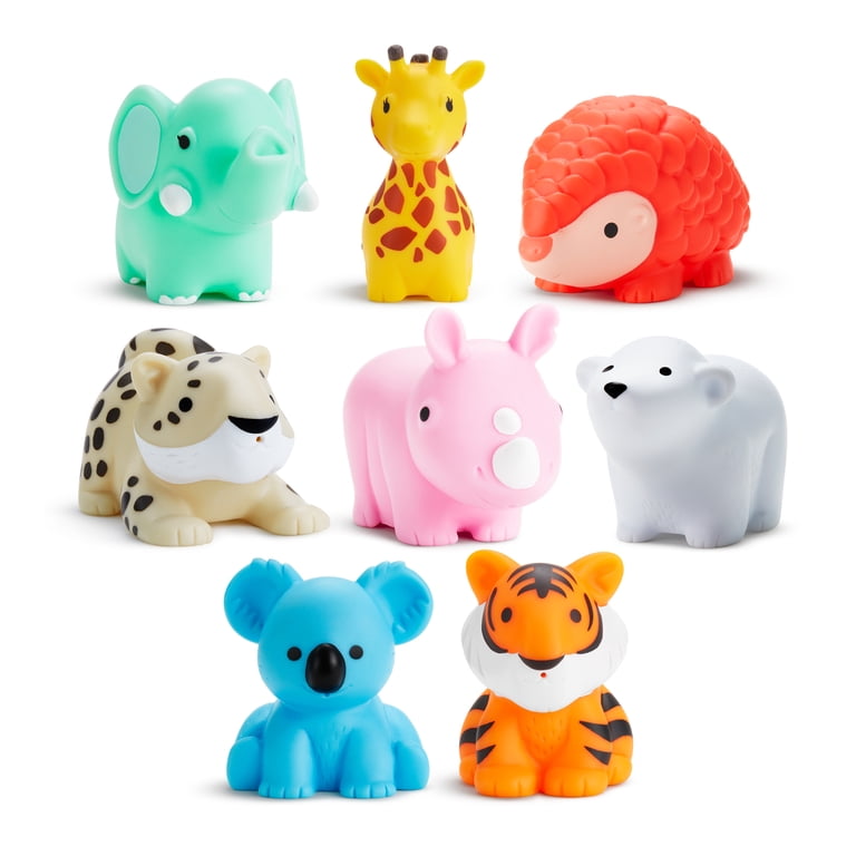 Wildlife Squirting Bath Toy Set, 8 Pack photo 1