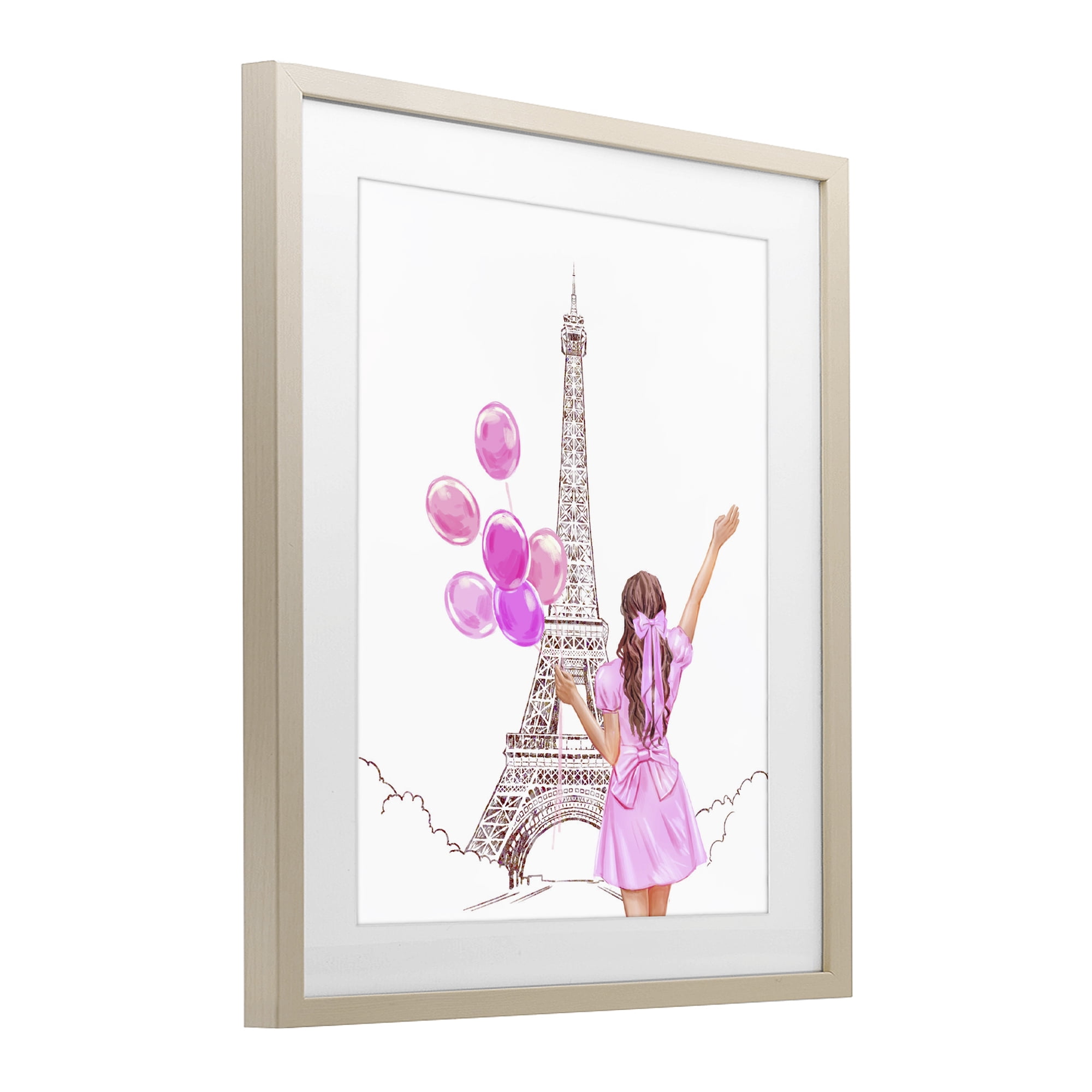 Stupell Industries Chic Paris Celebration Birch Framed Print Under Glass, design by Ziwei Li