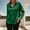 #035-Green, variant on Craaazy Women's Solid Color Long Sleeved Button Turndown Collar Fashionable Tops Dressy Gifts Work Business Blouses