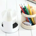 thumbnail image 3 of yingyy Multi-function Office Desktop Rotating Pen Holder Plastic pencil case Cosmetic Eyeliner Storage Box Pencil Case Desk Pen Organizer, 3 of 9