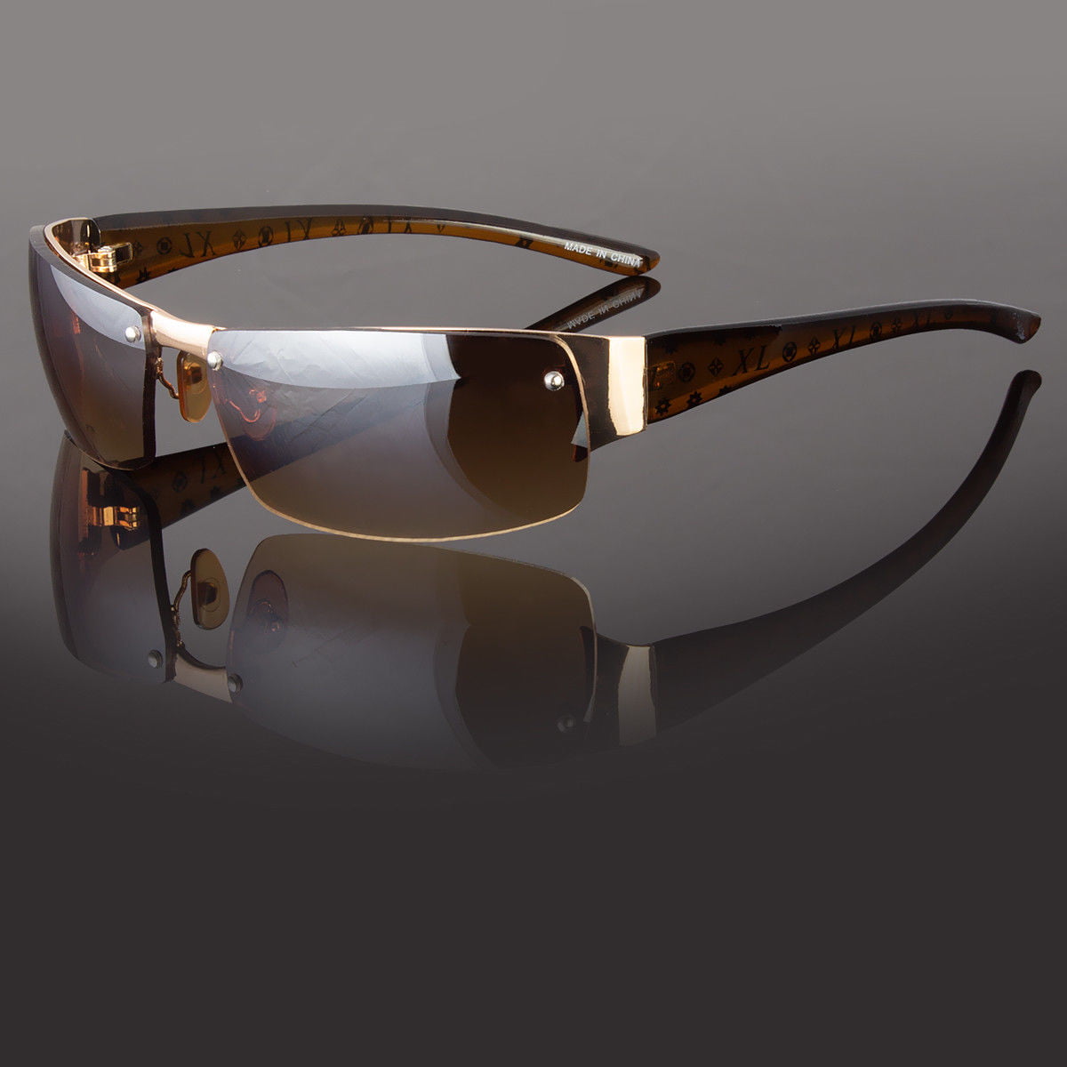 New XL Eyewear Womens Wrap Oval Rectangular Sunglasses Designer Shades