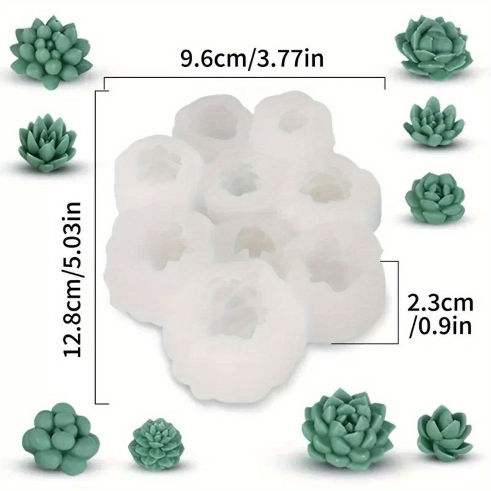 4Pcs Silicone Resin Molds, 7 Cavity 3D Flower & Succulent Resin Casting Molds, DIY Candle Molds, Soap Molds for Scented Candles Soaps Making, Wax, Resin Casting, Home Decoration