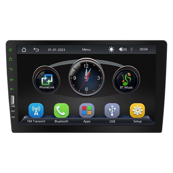 Zcargel 9 Inch Car MP5 Player Single DIN Stereo Radio, Wireless CarPlay Bluetooth Multimedia Receiver with Mirror Link, HD Touchscreen, Universal Fit MP5 Automobile Player with 8-Lamp Backup Camera
