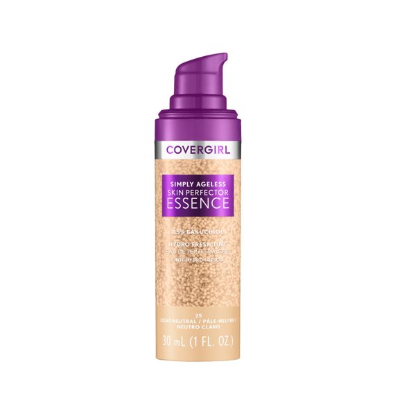 Simply Ageless Skin Perfector Essence Foundation, Sheer Tinted Skin Perfector, Skincare Makeup Hybrid, Radiant Finish, Skin-Like Finish, Vegan Formula
