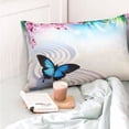 thumbnail image 4 of Naloa Butterfly In Blossoms Zen Pillow Covers, Throw Pillow Case Cushion Covers,Cushion for Bedroom,Couch,Home-14"x20", 4 of 6