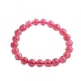 thumbnail image 4 of Natural Strawberry Crystal round Beads Stretch Bracelet, 4 of 7