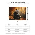 thumbnail image 5 of Rateoe Maple Forest Panda Pattern Flannel Throw Blanket, Ultra-soft Blanket for Bed, Couch, Car, Hypoallergenic Anti-pilling blanket-50"x40"(Horizontal), 5 of 6