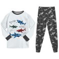 thumbnail image 7 of Wenfanal Little Big Boys Pajamas Set Toddler Girls Kids Pajamas Pjs Boys Set Comfortable Soft Cute Boys Home Pajama Set Size 8-9 Years,White, 7 of 7
