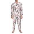 thumbnail image 3 of Daiia Paris for Men's Long-Sleeved Pajama Set – Soft & Comfortable Sleepwear Button-Up Pajamas Cozy Lounge Wear-X-Large, 3 of 7