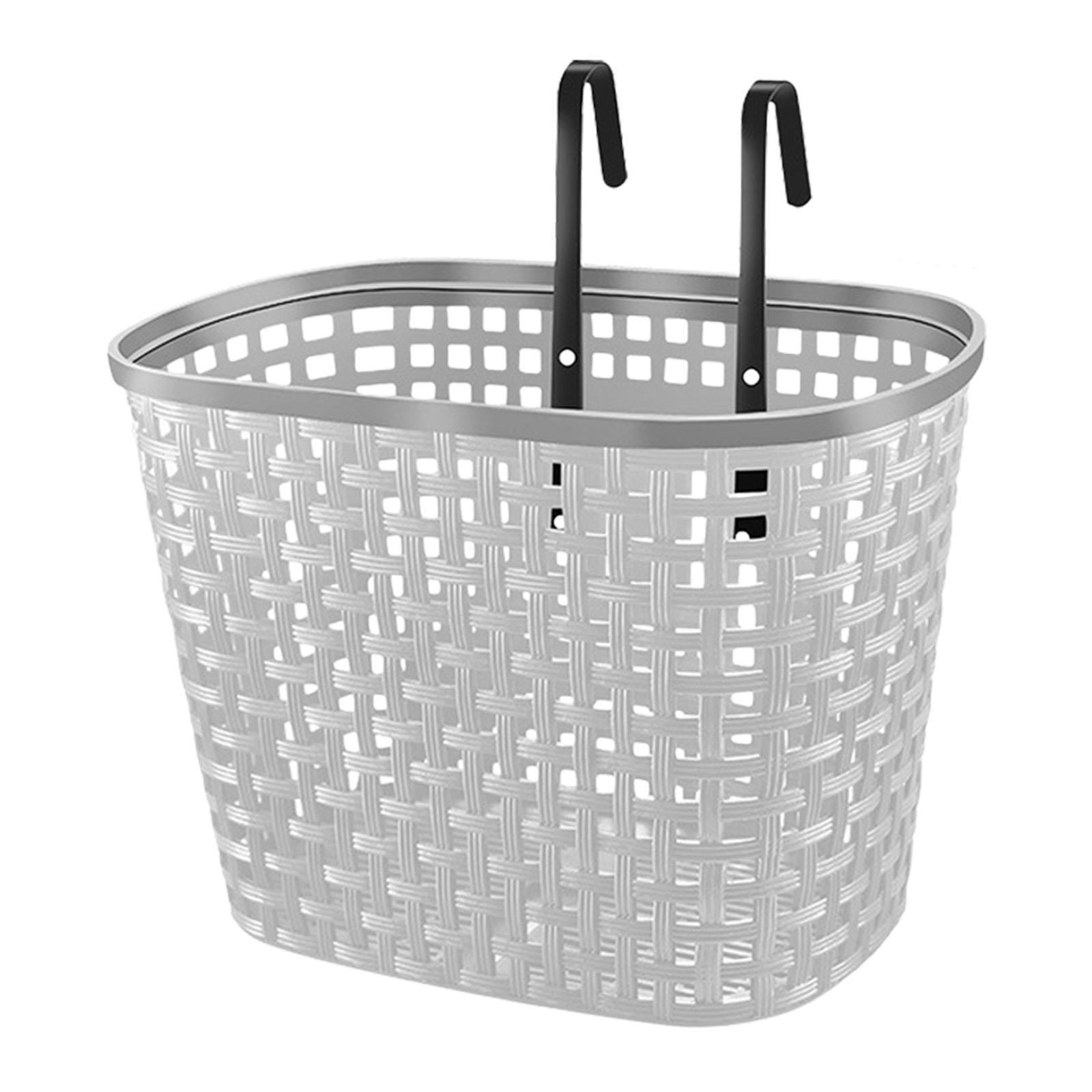 DimyFew Bike Basket Front Decor Hanging Basket Detachable Carrying Trendy Cycling Basket Gray