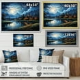 thumbnail image 4 of Designart "The Starry Night By Vincent A Masterpiece" Landscapes Floater Framed Wall Art Living Room, 4 of 7