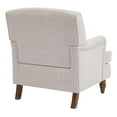 thumbnail image 7 of MAYEERTY Vintage Linen Upholstered Armchair - Antique Wood Legs for Living Room/Bedroom, Beige, 7 of 7