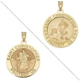 thumbnail image 3 of PicturesOnGold.com Ice Hockey - Saint Christopher Doubledside Sports Religious Medal 3/4 inch Sterling Silver, 3 of 4