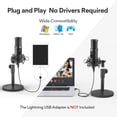thumbnail image 4 of USB Computer Microphone with One-Touch Mute, Gain Knob, Shock Mount, Condenser Recording Mic for PC, Gaming, Streaming, Podcasts - AU-PM421T, 4 of 7