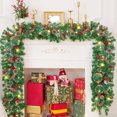 thumbnail image 6 of Artificial Christmas Garland Christmas Flocking Snowflake Rattan 270CM/106IN with Pinecone and Red Berries Mixed Artificial Encryption Falling Snow Rattan, 6 of 8