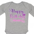 thumbnail image 4 of Inktastic Purple Happy Birthday Mommy Boys or Girls Long Sleeve Baby Bodysuit, 4 of 5