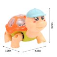 thumbnail image 3 of Electric Walking Turtle Toy with Leash Crawling Interactive Toy Glowing Light Up Shell Music Sound Effects Simulation Pet Kids Toy Gift for Boys Girls Educational Play Turtle Gift for Fun Playtime, 3 of 6