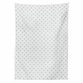 thumbnail image 2 of Damask Grey Tablecloth, Symmetric Lattice with Floral Ornament and Polka Dots on Plain Backdrop, Rectangle Satin Table Cover for Dining Room and Kitchen, 60" X 90", Pale Grey White, by Ambesonne, 2 of 2
