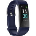 thumbnail image 1 of Reloj deportivo inteligente IP68 resistente al agua con termómetro de muñeca para hombres y mujeres, podómetro para correr, dormir y hacer ejercicio, color azul, 1 of 5