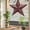 Beige Gray, variant on Rainbow Window Privacy Film, Texas Star Red Static Cling Decorative Window Film PVC, Farmhouse Berry Wooden Vintage No Glue UV Blocking Glass Covering, Removable Stained Glass Sticker 23.6''x59''